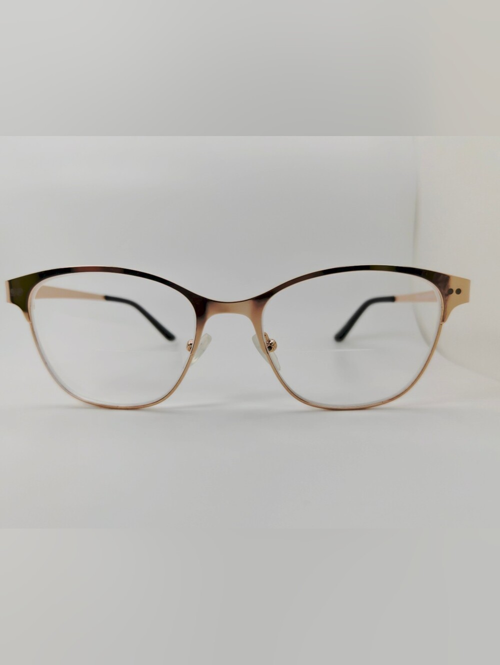 Digital. Women’s Metal Frame Eyeglasses - Chrome Rose Gold.
